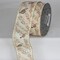 The Ribbon People Ivory and Brown Antique Music Metallic Wired Craft Ribbon 2.5" x 20 Yards